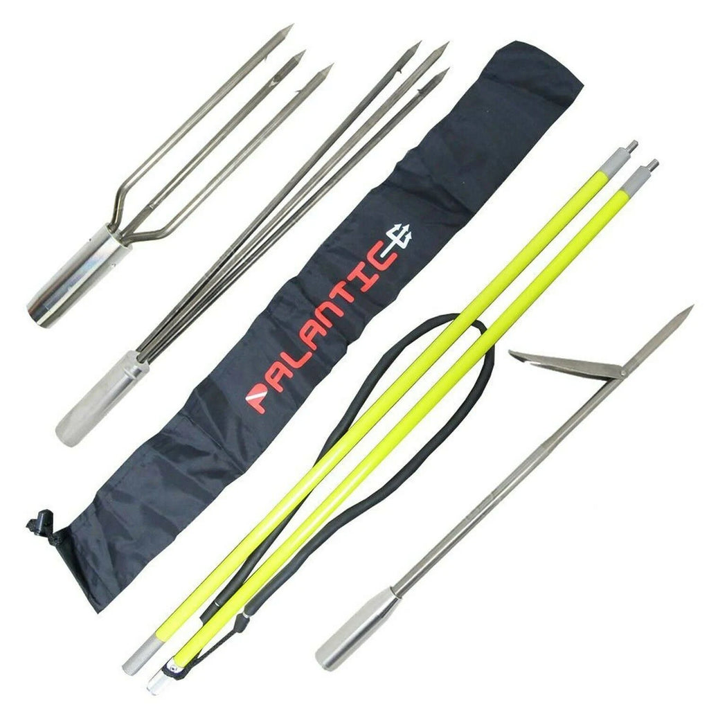 5& Fiber Glass Travel 2PIECE Hawaiian Sling Pole Spear 3 Tips Set B6578