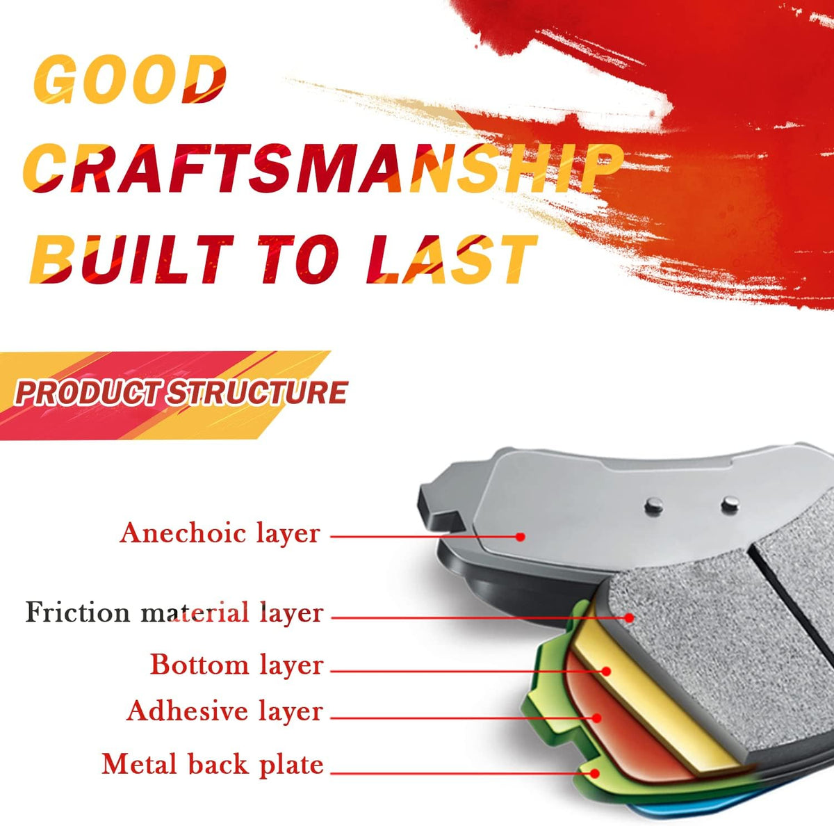 Heavy Duty Front & Rear Ceramic Brake Pad Set U6048