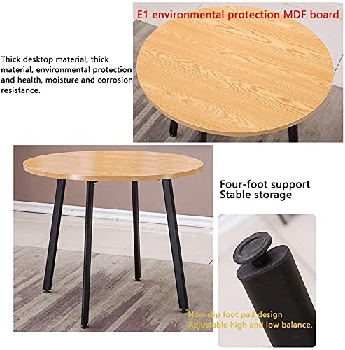 White 80cm Round Table with 4 PU Leather Chairs N33318