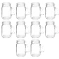 Clear Glass Mason Jar with Handle Set of 10, 4.5 oz C47325