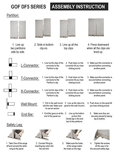 Office Partition Single Panel 48"w x 60"h Z70733