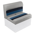 28" Pontoon Bench Seat Cushion Set, Grey/Navy/Blue A872