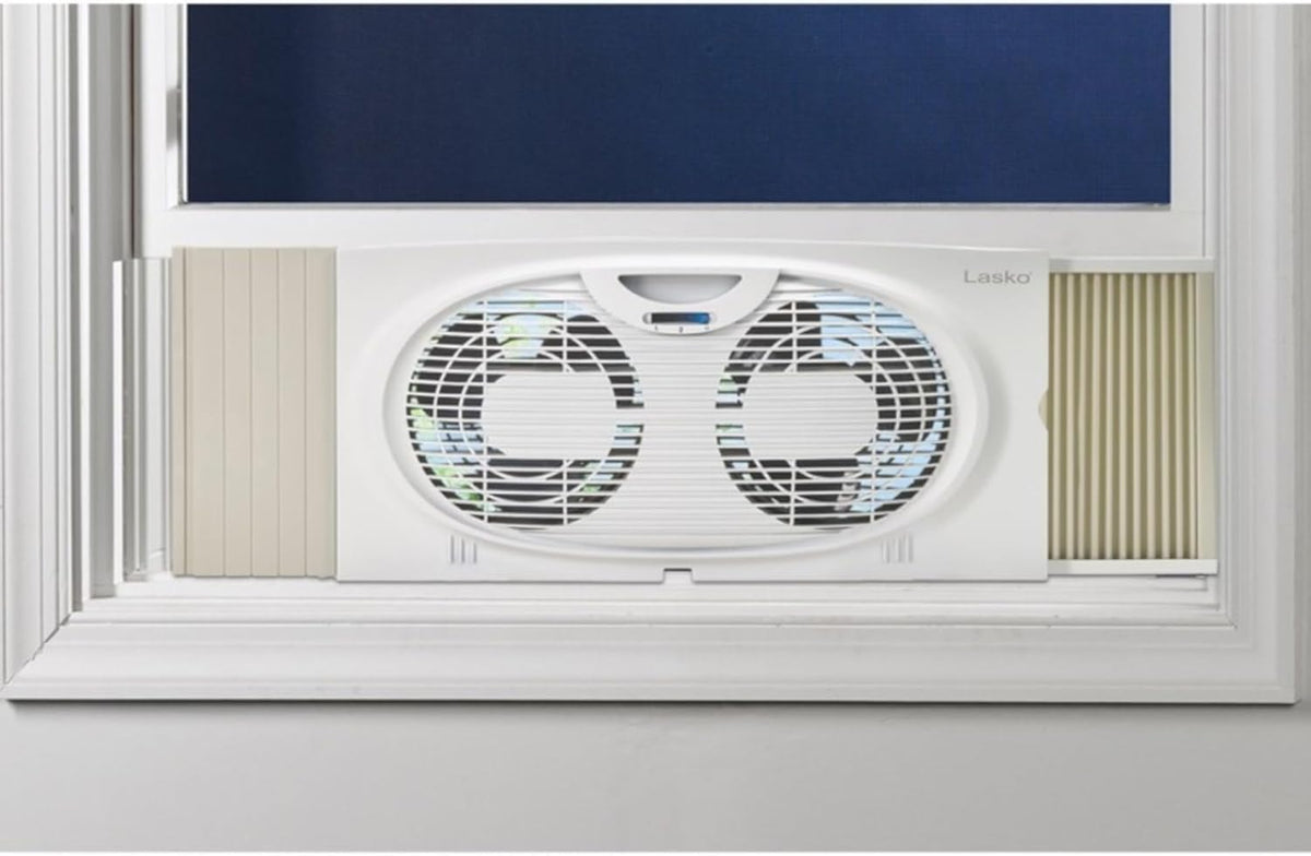 White Twin Window Fan R12741