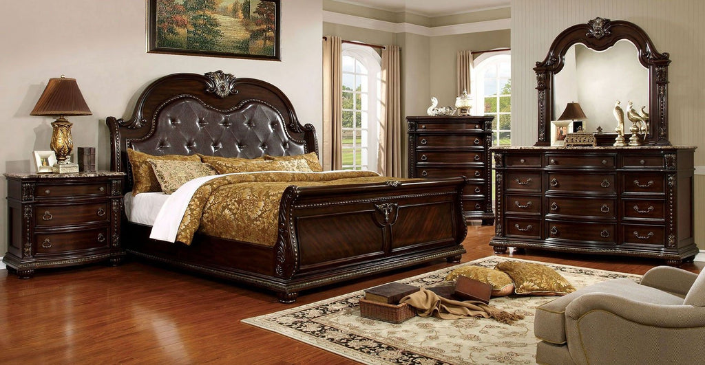 Brown Cherry Eastern King Size Bed C596386