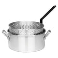 10-qt Aluminum Fry Pot with Perforated Aluminum Basket X976325