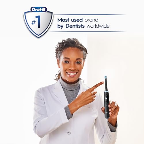 Black Rechargeable Electric Toothbrush with 4 Replacement Heads and Charging Travel Case T388