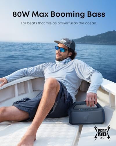 Outdoor Speaker, 80W, IPX7 Waterproof, Floatable, Bluetooth 5.3 T9947