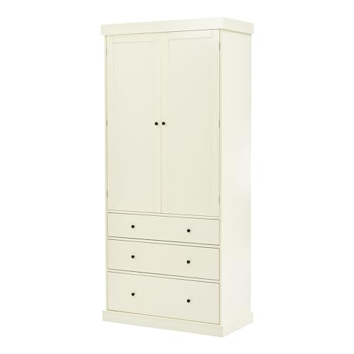 77" Grey Wooden Kitchen Pantry with 3 Drawers Z89433