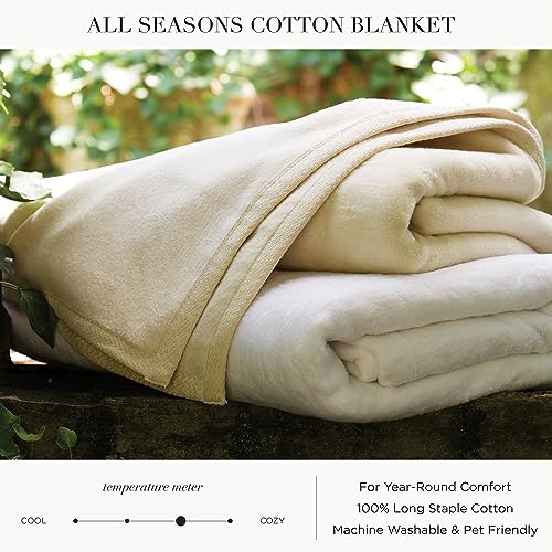 Natural Cotton Throw Blanket B7648