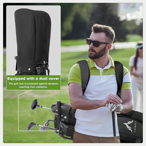 Lightweight Golf Stand Bag with 5 Way Full-Length Dividers and 8 Pockets J559781