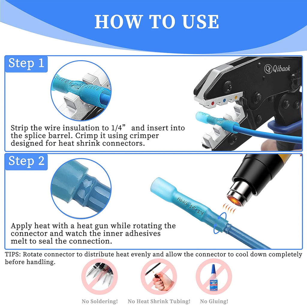 660 PCS Waterproof Insulated Heat Shrink Butt Connectors Y9712