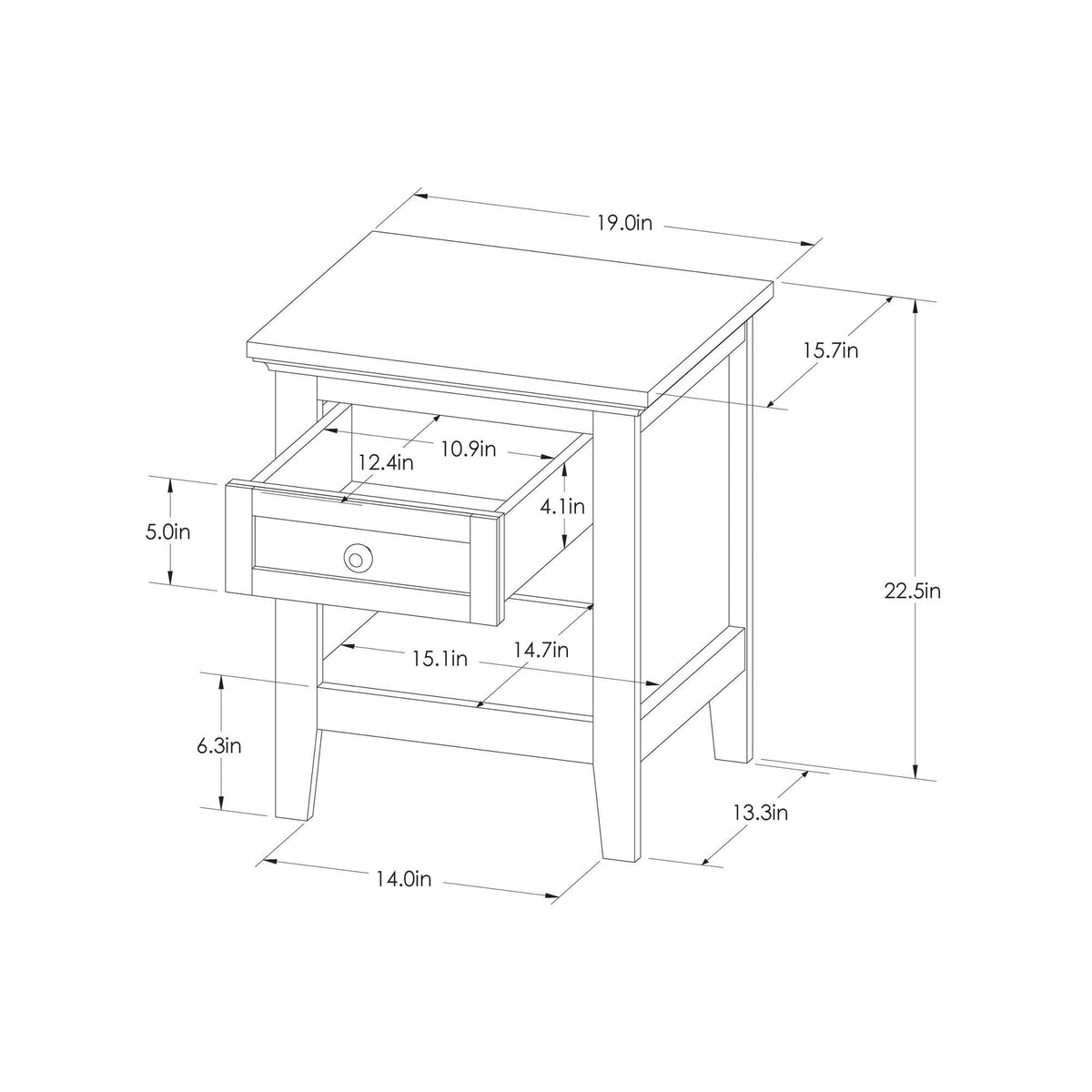 Espresso Brown End Table G15694