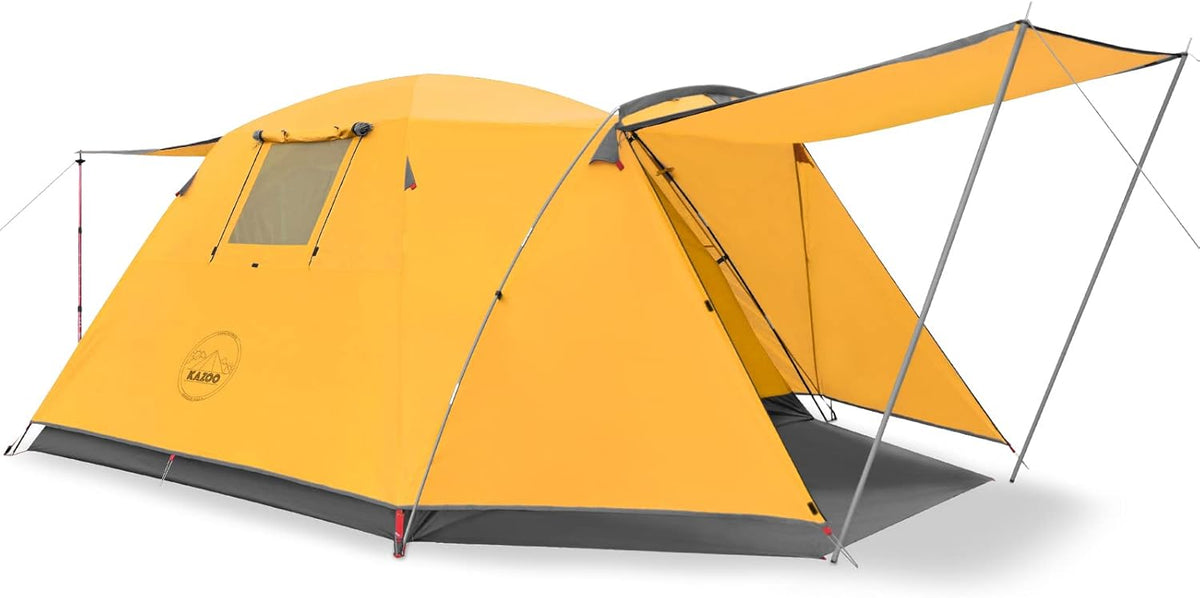 2/4 Person Waterproof Camping Tent with Porch Double Layer D69400