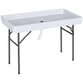Portable Folding Fish Fillet Cleaning Table with Sink B640357