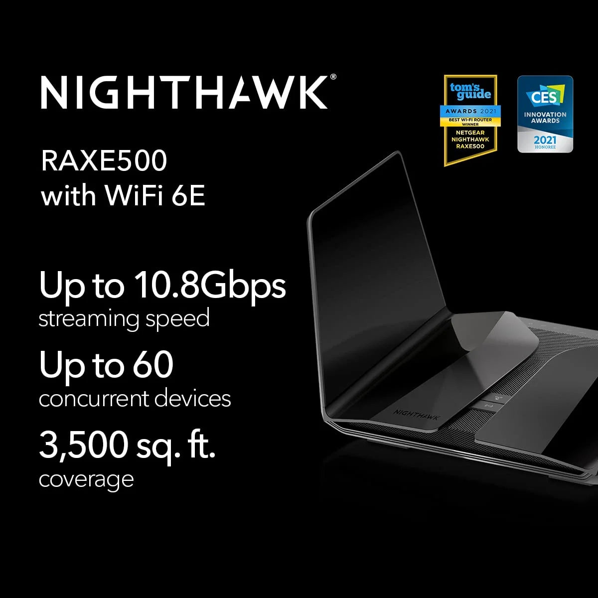 12-Stream WiFi 6E Router AXE11000 Tri-Band Wireless Speed R9778