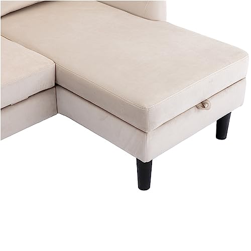 3 Seats Sleeper Sectional Sofa with Pull Out Bed Q148