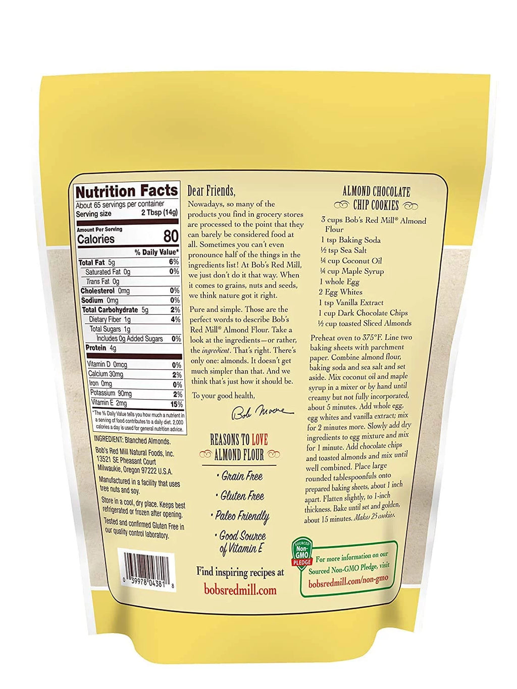 32 OZ Blanched Almond Flour (Pack of 4) W53223