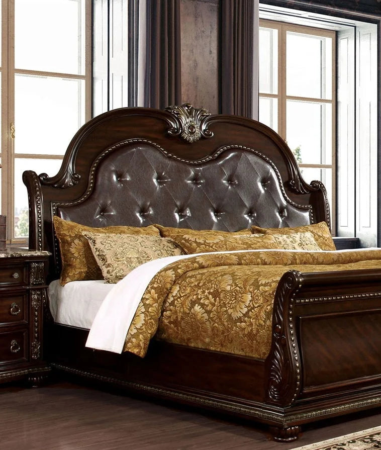 Brown Cherry Eastern King Size Bed C596386