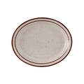 Eggshell Oval Platter with Brown Speckles Case of 36 F39403