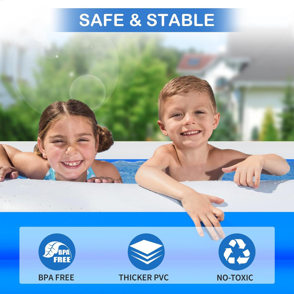 145" X 74" X 22" Inflatable Swimming Pool L9268