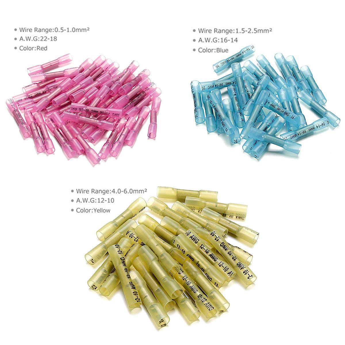 660 PCS Waterproof Insulated Heat Shrink Butt Connectors Y9712