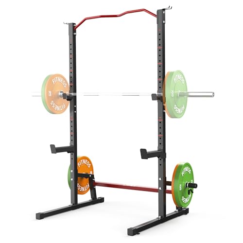Adjustable Squat Rack Barbell Rack Squat Stand Bench Press Pull Up Home Gym E3228