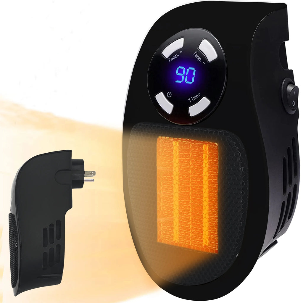 Wall Outlet Electric Space Heater with Adjustable Thermostat M33841