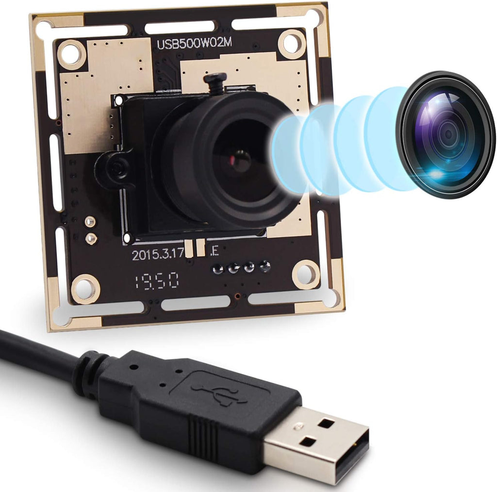 5 Megapixel USB Camera Module with CMOS OV5640 Sensor 3.6mm Lens B412