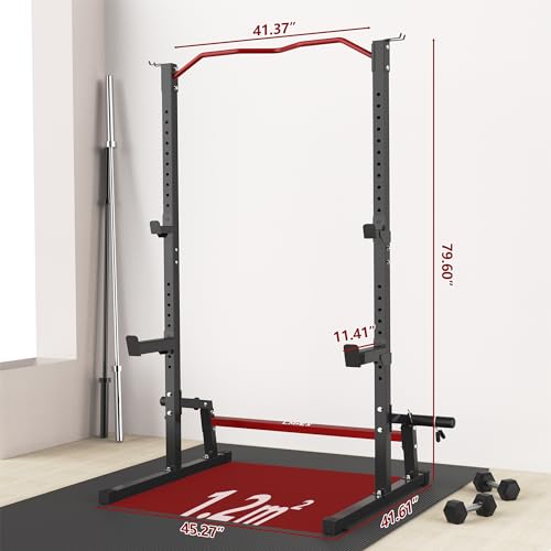 Adjustable Squat Rack Barbell Rack Squat Stand Bench Press Pull Up Home Gym E3228