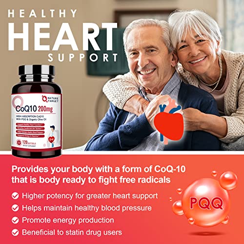 CoQ10 200mg Softgels with Organic Olive Oil, 120 Servings K180