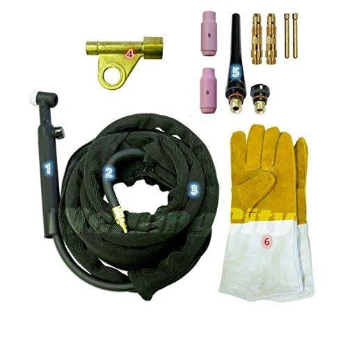 TIG Welding Torch Air-Cool 12.5-foot Cable 150Amp W1693
