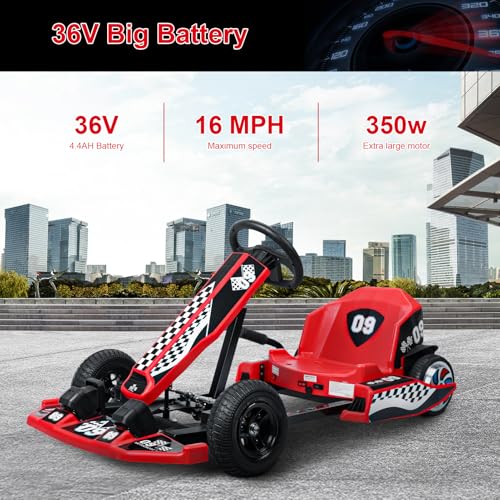 Red Electric Go Kart with 350w Motor N12692