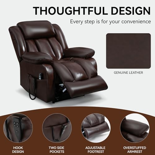 Black Leather Dual Motor Power Lift Recliner Chair G45131
