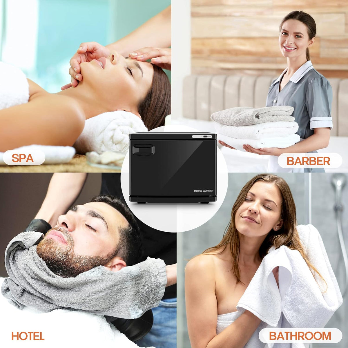 Black Spa Hot Towel Cabinet Towel Warmer (8L) S90428
