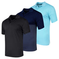 3 Pack Quick-Dry Short Sleeve Athletic Polo Shirt P182
