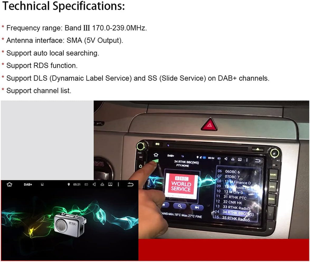 Digital Auto Radio Receiver DAB+ Car Kit X37710