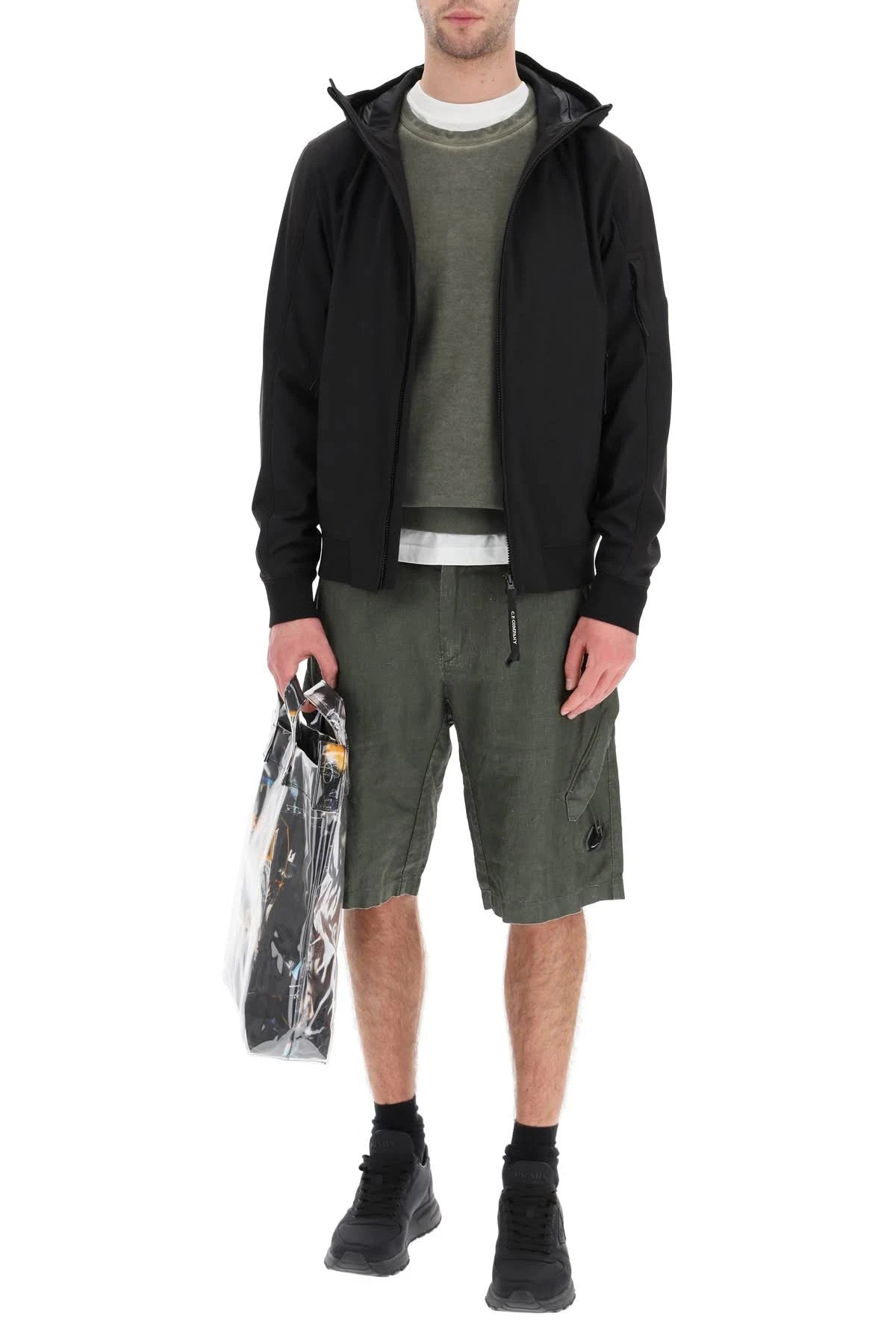 Black Technical Hooded Jacket G92973