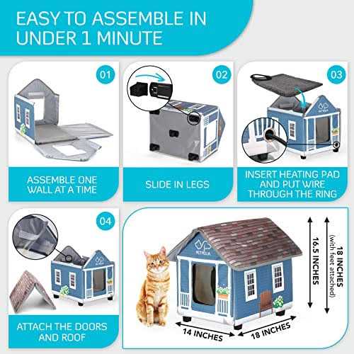Heated Cat Houses for Outdoor Cats Z8180