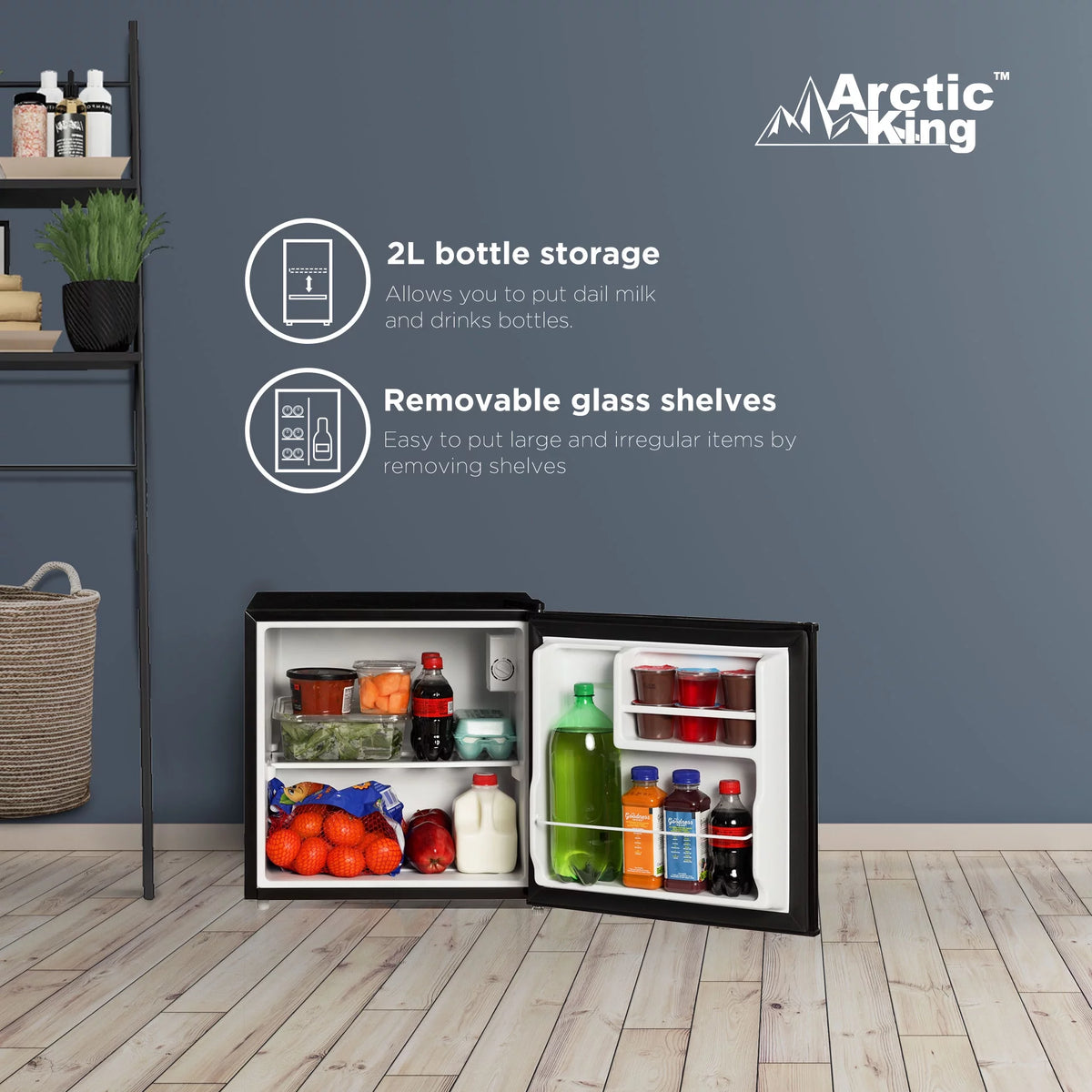 1.7 Cu ft Black Mini Fridge X8378