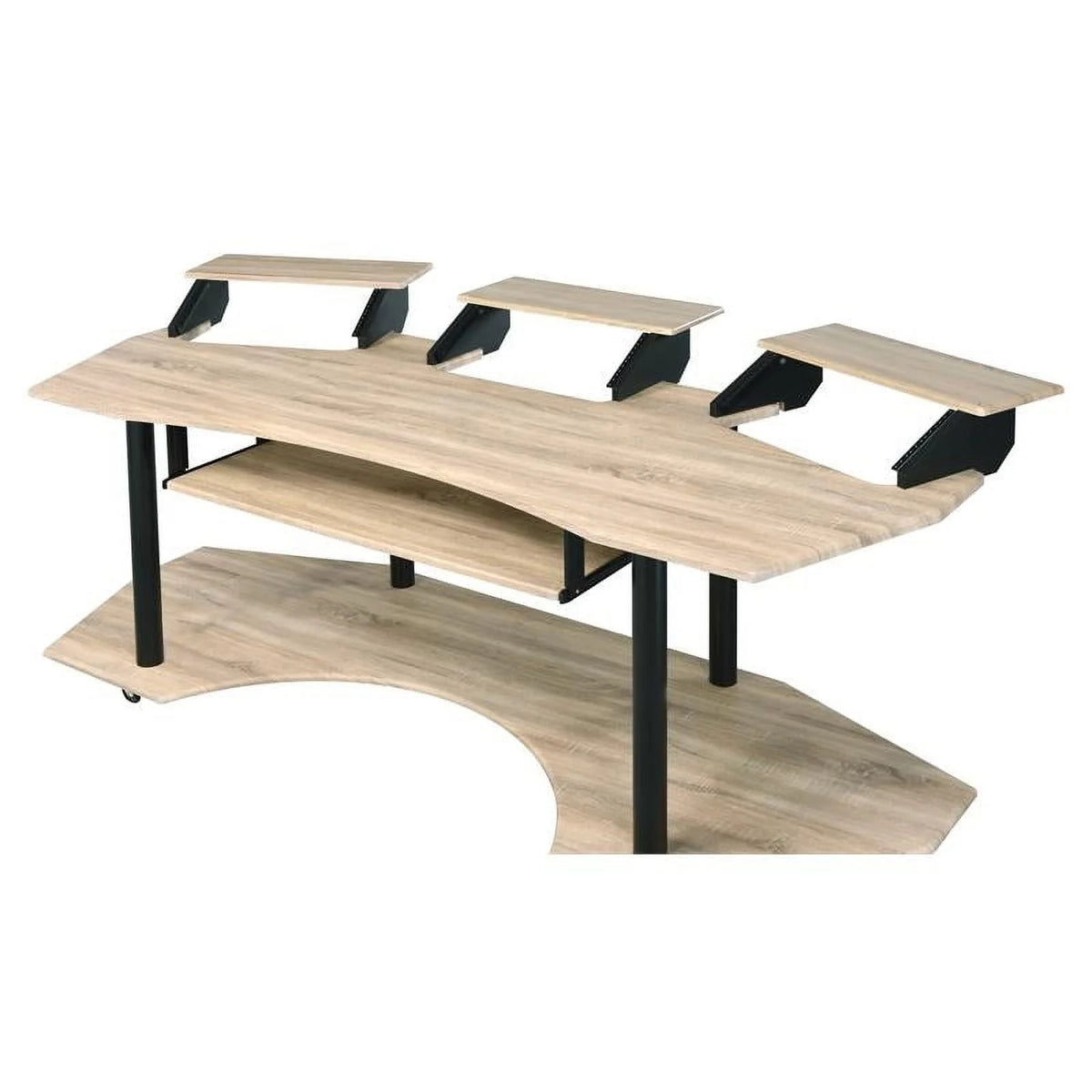 Contemporary Wood Music Recording Desk in Natural Oak U3564