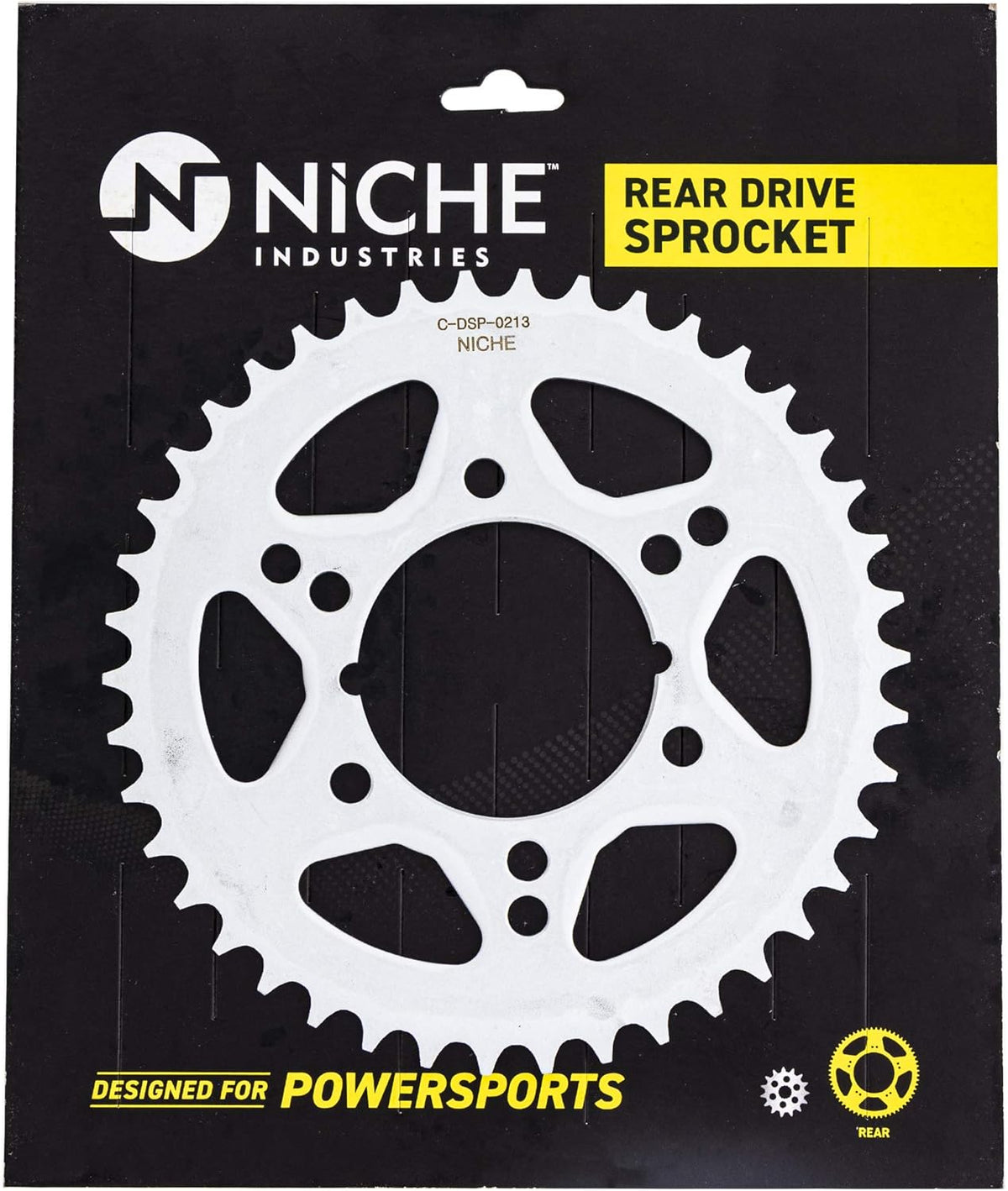 Drive Sprocket Chain Combo 11 Rear 42 Tooth 520NZ Standard 80 Links Pack of 2 Y155