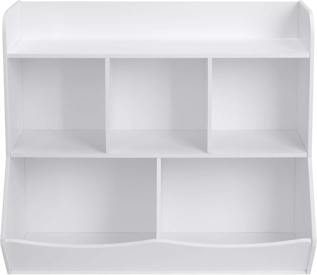 White Toy Storage Organizer with Bookcase A94881