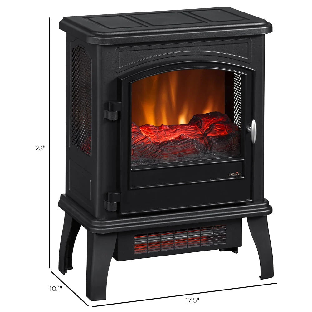Black Infrared Quartz Electric Fireplace Stove Heater F8604