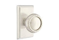 Satin Nickel Passage Rope Knob with Rectangular Rose W946