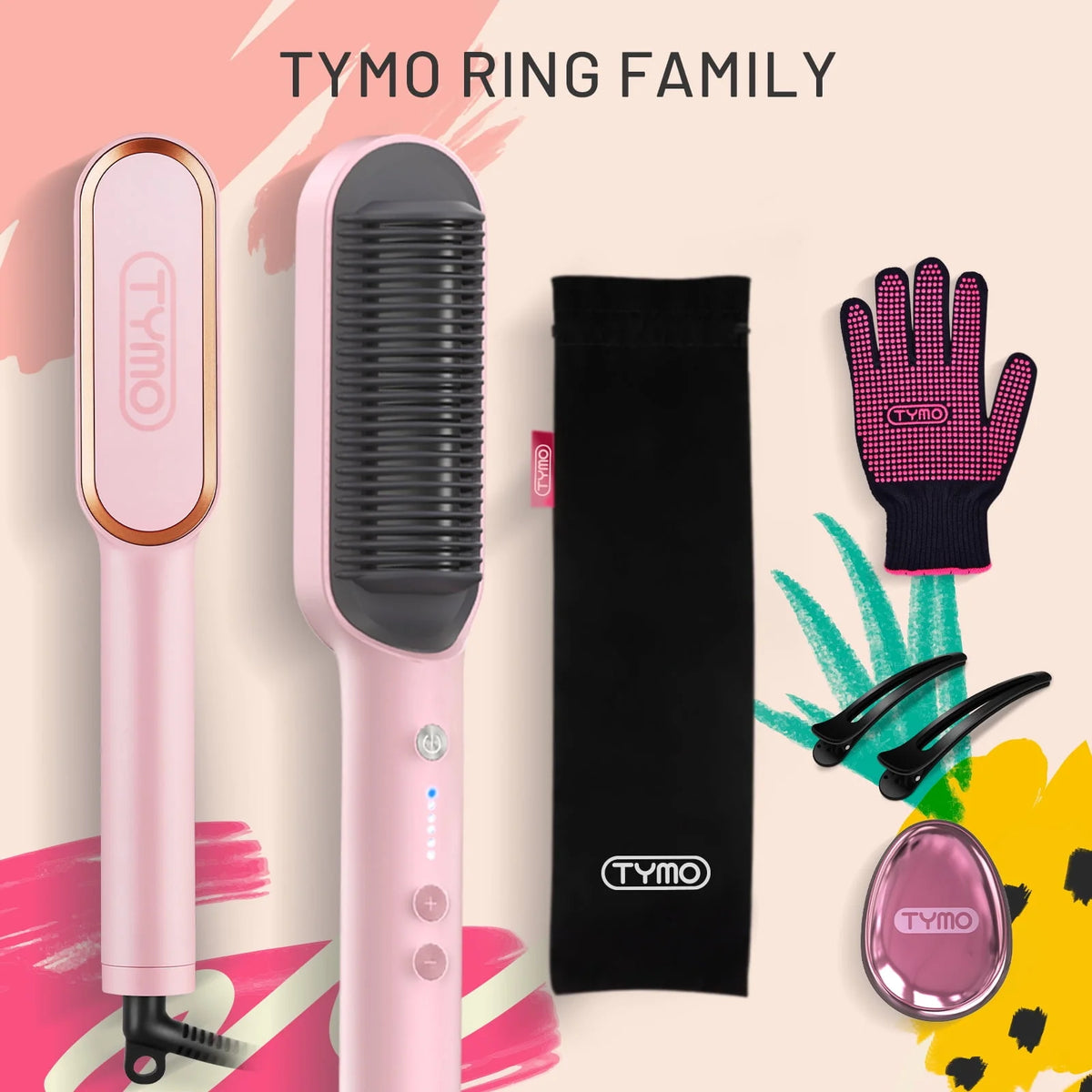 Pink Hair Straightener Brush H76680