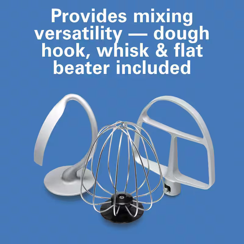 Black 4 qt. 7-speed Stand Mixer with Dough Hook, Whisk and Flat Beater Attachments U2040