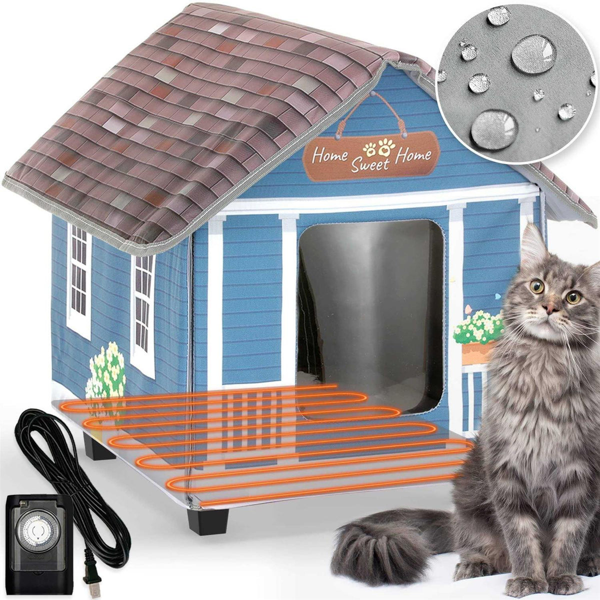 Heated Cat Houses for Outdoor Cats Z8180