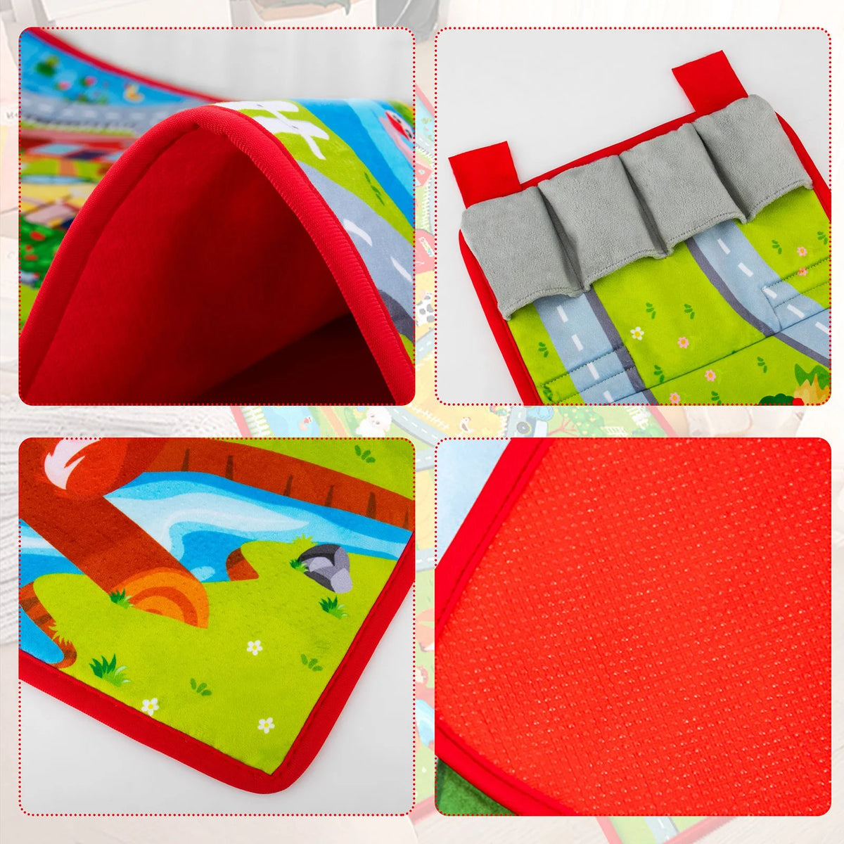 Farm Rug Play Mat with 4 Toy Cars Y316
