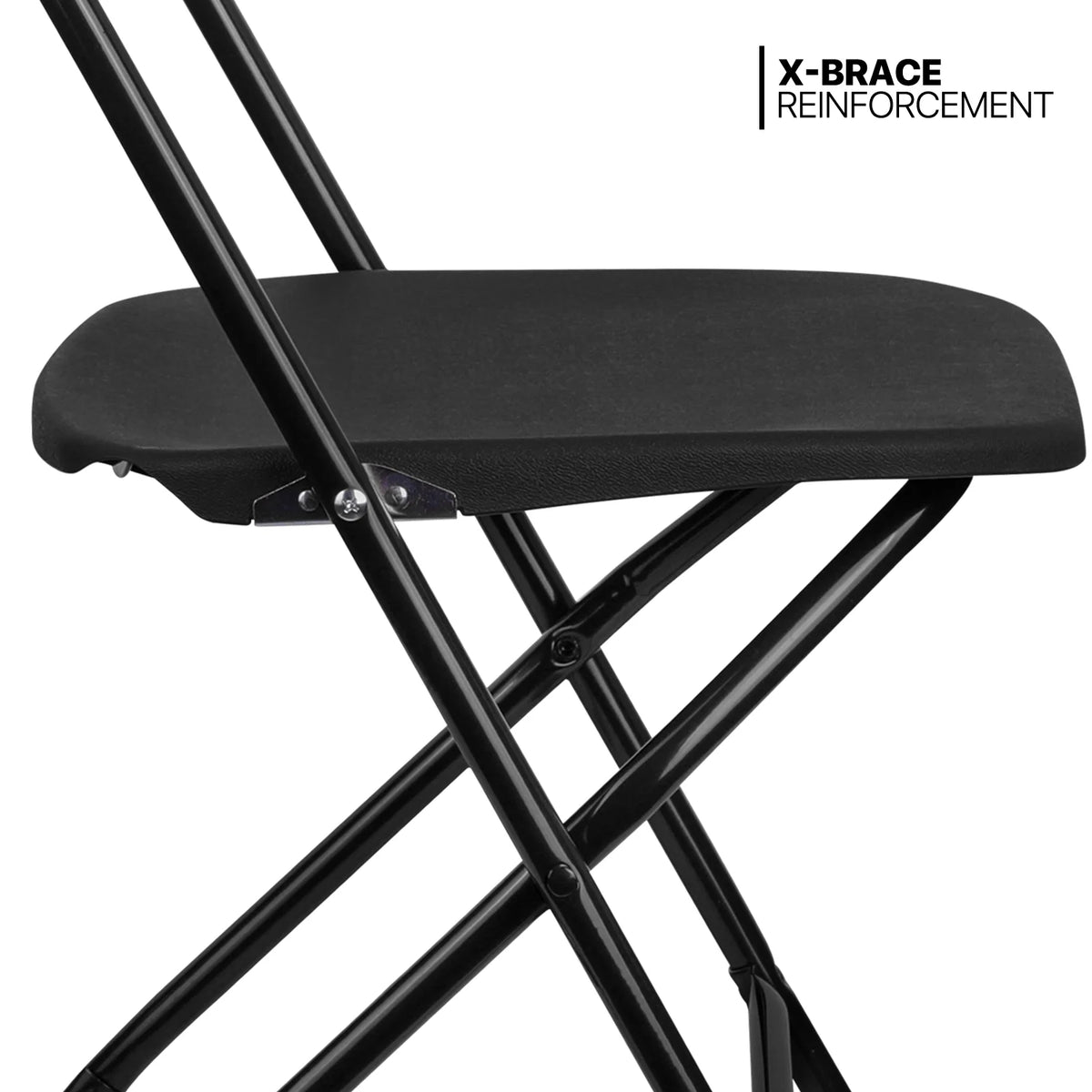 11 Pieces 8 Ft Heavy Duty Plastic Folding Utility Dining Table and Chair Set, White/Black A88579