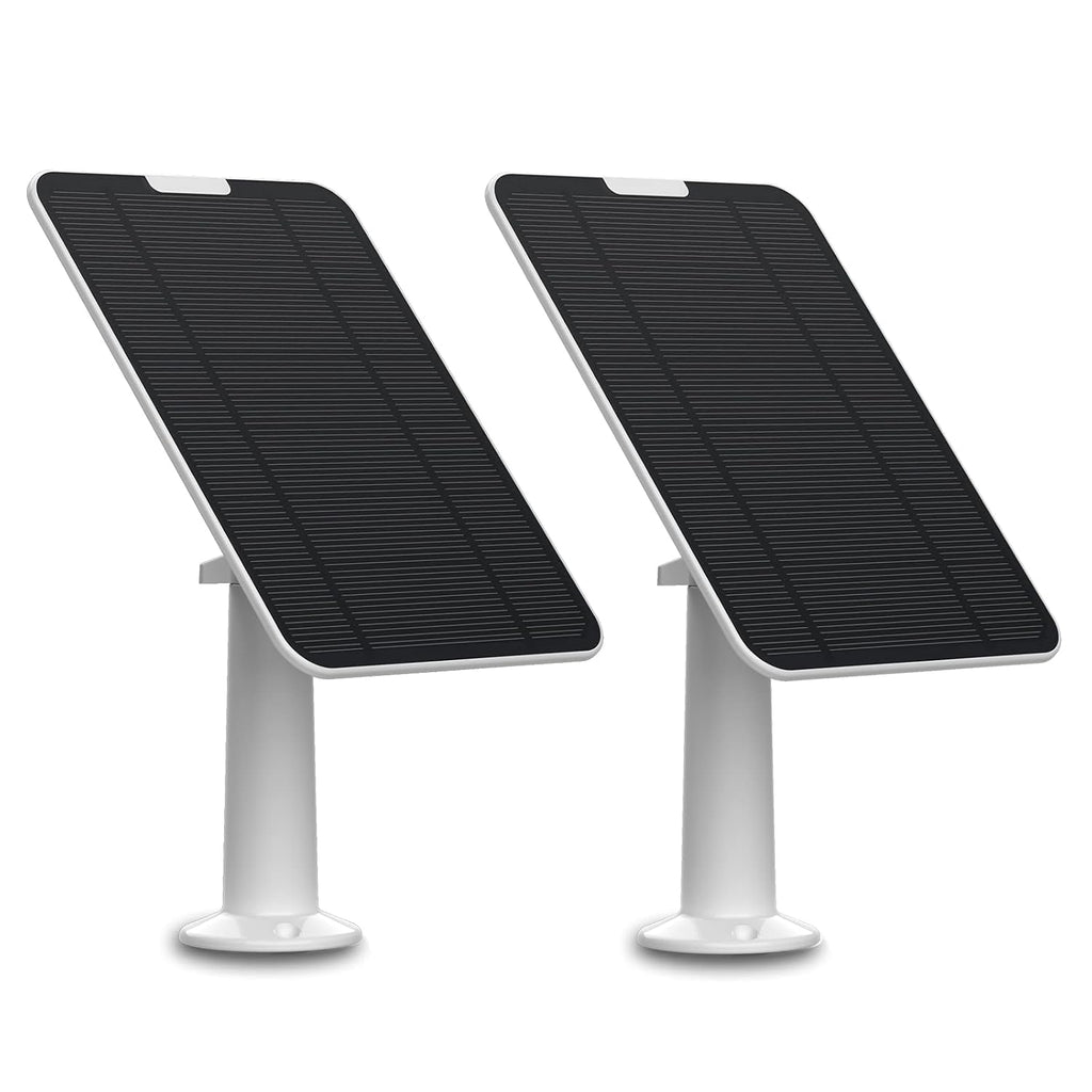4W 5V Solar Panel with Wall Mount, 13.1ft Power Cable (2-Pack) Q6808